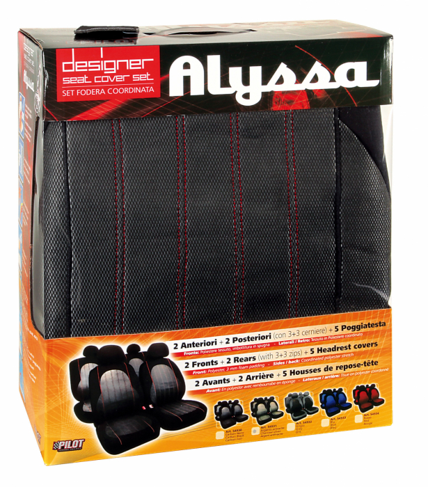 Huse scaun Alyssa 9buc - Antracit [8]