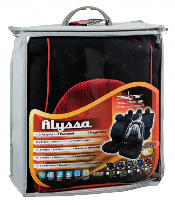 Huse scaun Alyssa 9buc - Rosu [5]