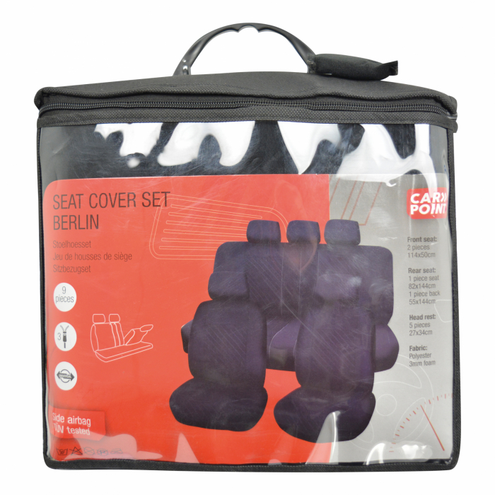 Huse scaun Berlin 9buc - Negru [6]