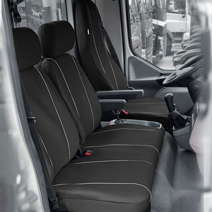 Huse scaun camion dedicate DAF LF set 1+2 locuri - Negru/Gri [8]