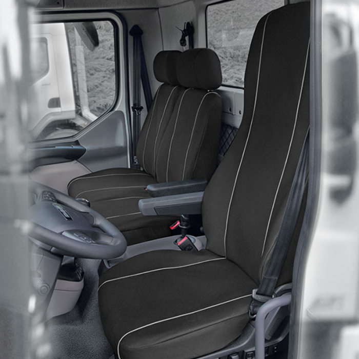 Huse scaun camion dedicate DAF LF set 1+2 locuri - Negru/Gri [4]