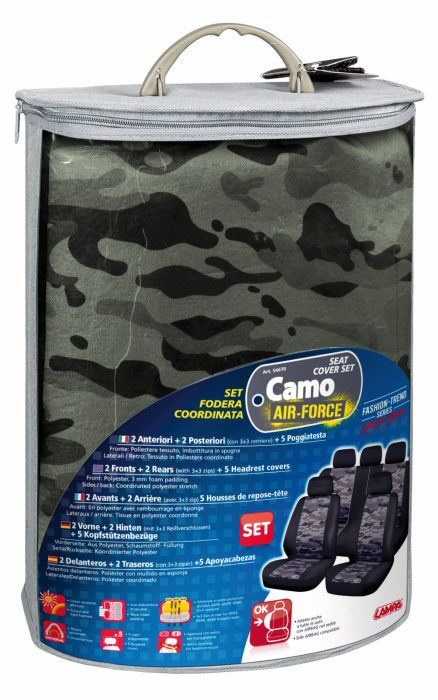 Huse scaun Camo Air-Force 9buc - Camuflaj [9]
