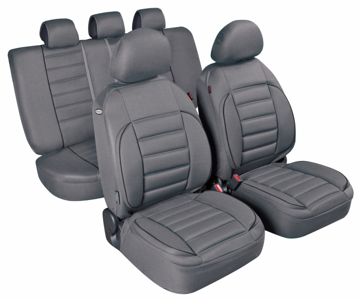 Huse scaun De-Luxe Sport Edition jacquard high-quality 9buc - Gri [9]