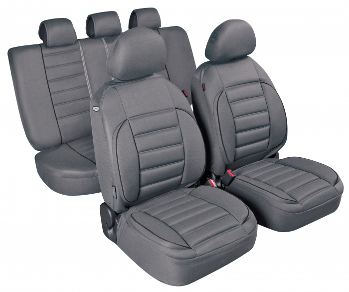 Huse scaun De-Luxe Sport Edition jacquard high-quality 9buc - Gri [5]