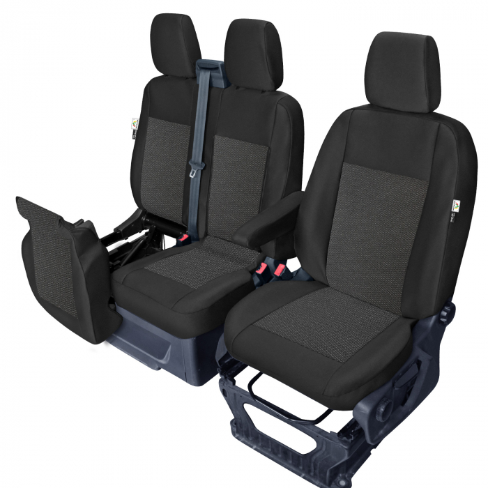 Huse scaun fata dedicate pentru Ford Transit Custom (pana la 06.2018 - de la 06.2018), cu masuta - 1+2 Locuri [15]