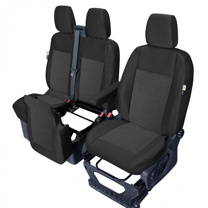 Huse scaun fata dedicate pentru Ford Transit Custom (pana la 06.2018 - de la 06.2018), cu masuta - 1+2 Locuri [4]