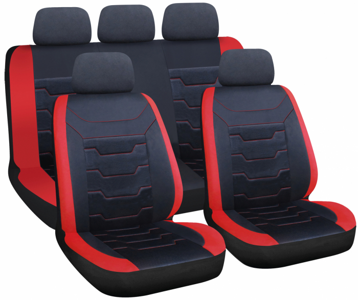 Huse scaun high-quality Drift 9buc - Negru/Rosu [5]