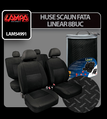 Huse scaun Linear set 8buc jacquard high-quality - Negru [12]