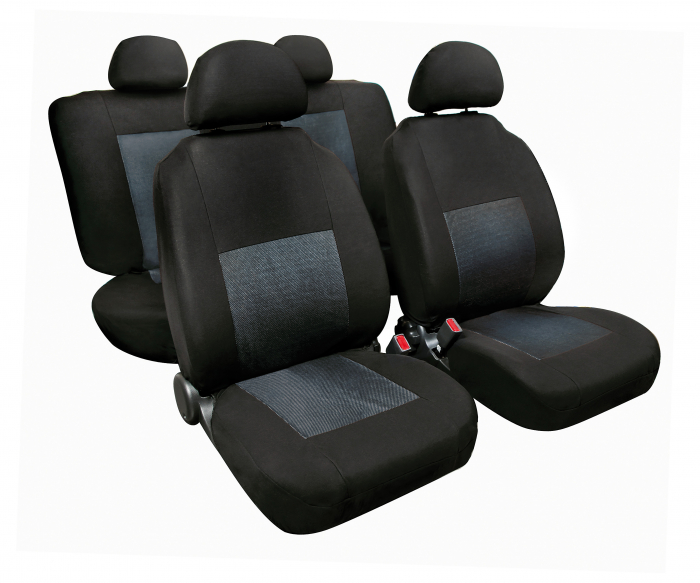 Huse scaun Sport 8buc jacquard high-quality - Gri/Negru [5]
