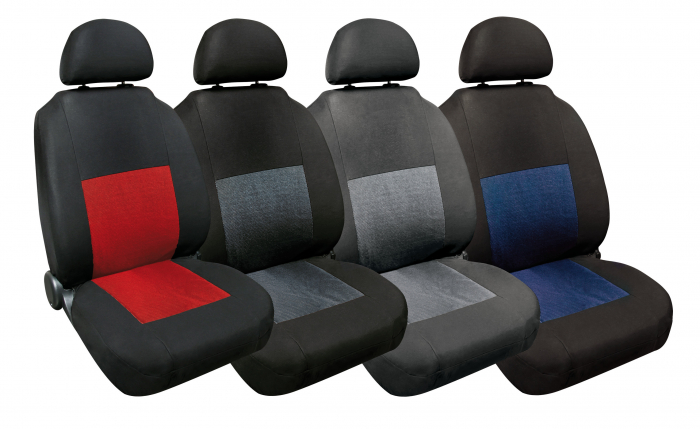 Huse scaun Sport 8buc jacquard high-quality - Rosu/Negru [9]
