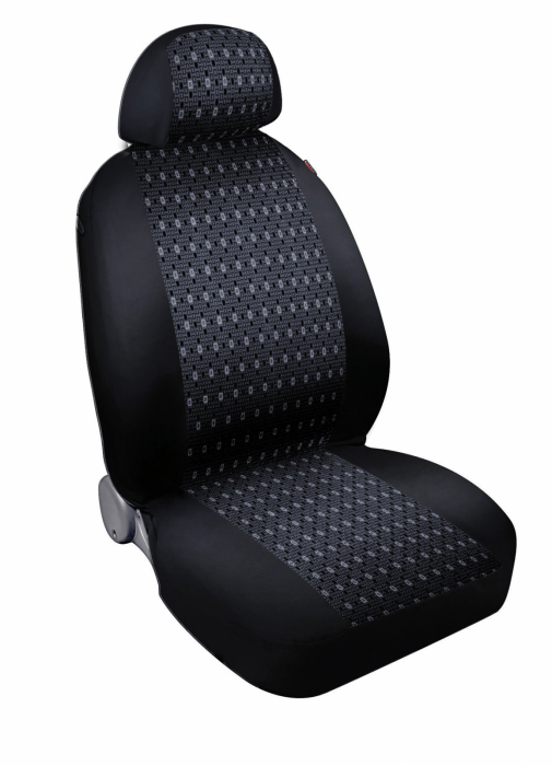 Huse scaun Square set 9buc jacquard high-quality - Negru [7]