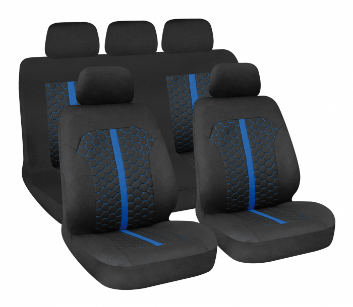 Huse scaun Stinger 9buc Negru/Albastru [7]