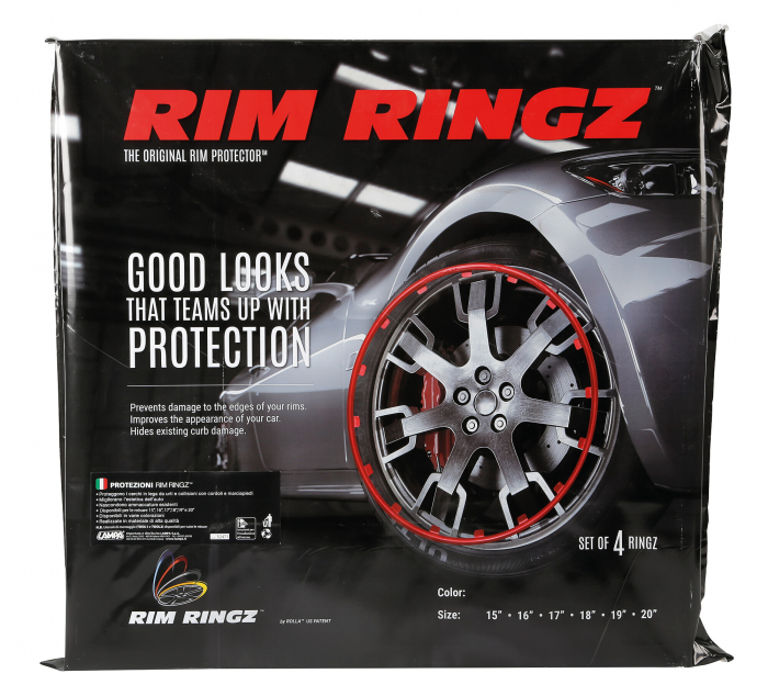 Inele protectie si design jante Rim Ringz - Rosu - 15'' [22]