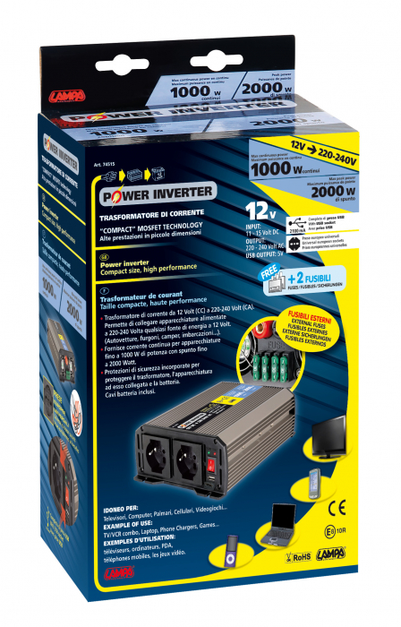 Invertor curent de la 12V la 220V 1000W [9]