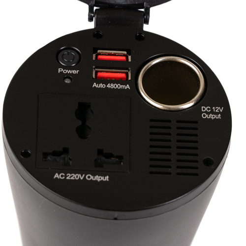 Invertor curent de la 12V la 220V 150W cu 2xUSB 4800mA priza DC 12V si AC 220V [4]