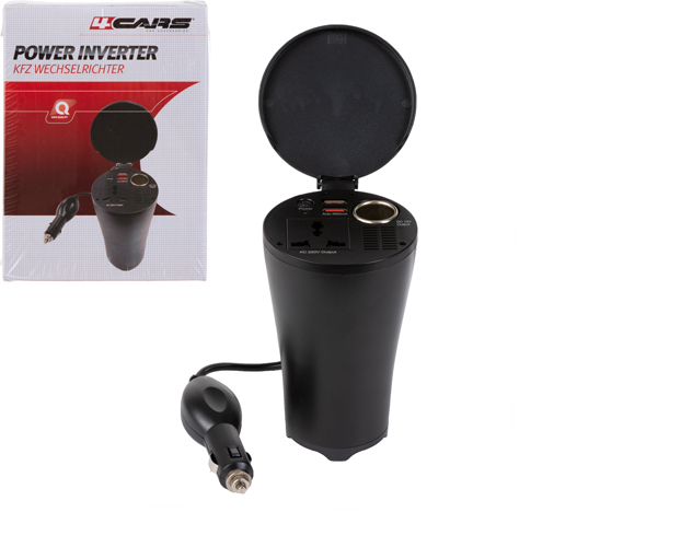 Invertor curent de la 12V la 220V 150W cu 2xUSB 4800mA priza DC 12V si AC 220V [7]