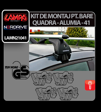 Kit de montaj pentru bare Alumia, Quadra, Silenzio - C041 - Skoda [3]