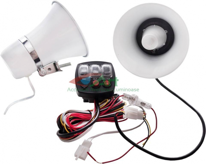 Kit sirena moto cu difuzor 80W-12V [6]