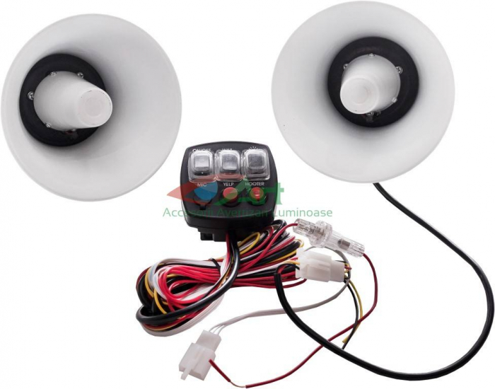 Kit sirena moto cu difuzor 80W-12V [12]