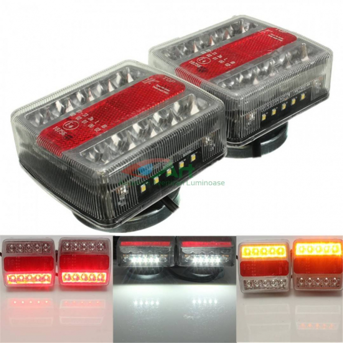 Kit stop lampi cu LED si magnet 12V [12]