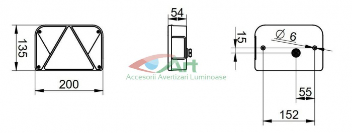 Lampă spate stânga Multipoint 5 pentru remorci auto DOBPLAST DPT 35 [3]