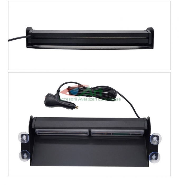 Lampa de avertizare pentru parbriz rosu-albastru 36w [4]