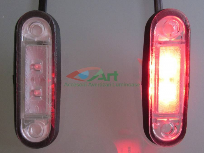 Lampa de contur a gabaritului pentru vehicule FT-015 Rosie bull-bar [10]