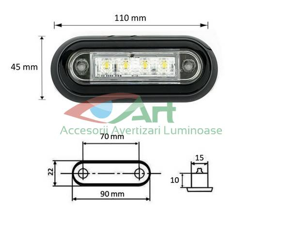 Lampa de gabarit 4 LED galben MAR887 [4]