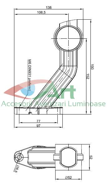 Lampa de gabarit cu brat lung 3 functii FT-140F-L stanga Fristom [8]