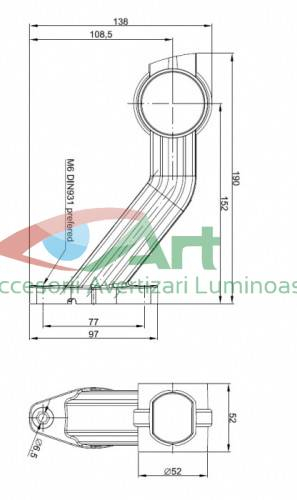 Lampa de gabarit cu brat lung 3 functii FT-140F-P Dreapta [8]