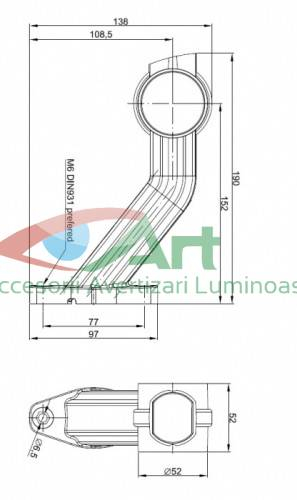 Lampa de gabarit cu brat lung 3 functii FT-140F-P Dreapta [6]
