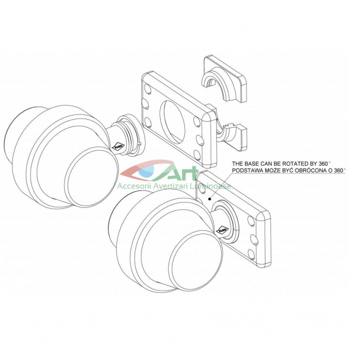 Lampa de gabarit neon LD2606 alb-rosu [10]