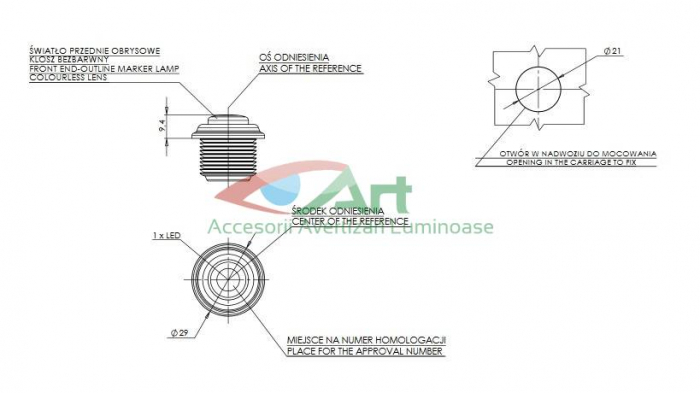 Lampa de pozitie alba ingropata W80-668 [9]