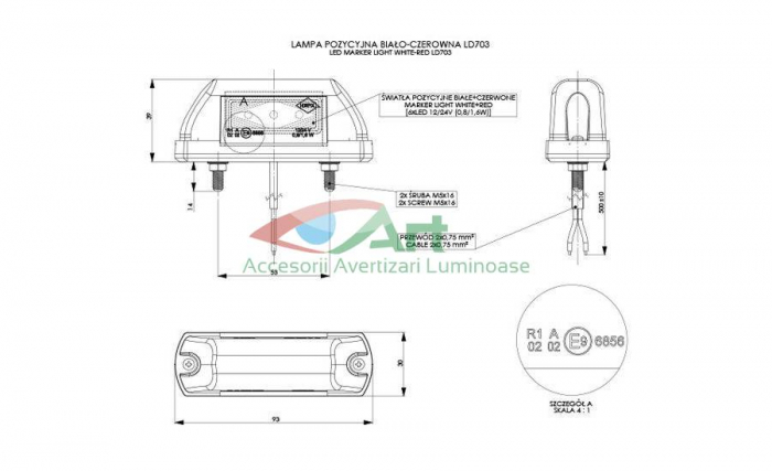 Lampa gabarit 2 functii aplicabila LD703 Horpol [3]