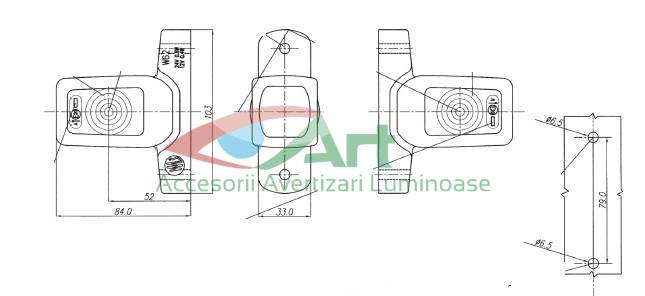 Lampa gabarit 3 functii cu brat scurt LED FR0130 [8]