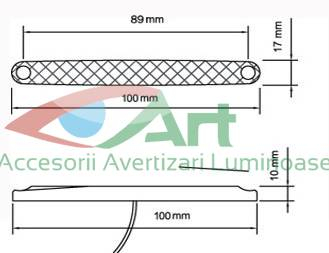 Lampa gabarit 9 led Alb 12V-24V Slim [4]