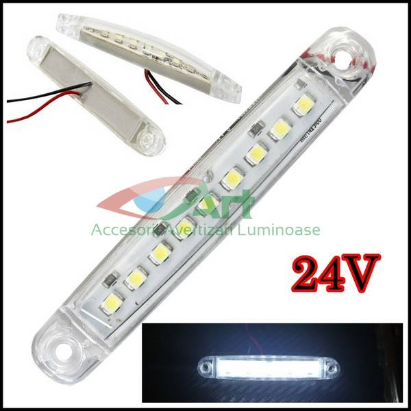 Lampa gabarit 9 led Alb 24V Slim [2]