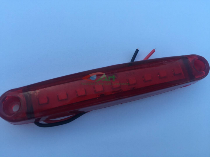 Lampa gabarit 9 led Rosu 24V Slim [5]