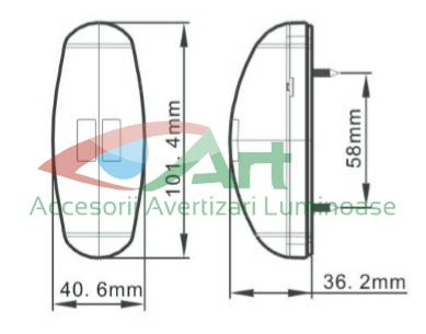Lampa gabarit aplicata alb/rosu NEON V5002 [4]