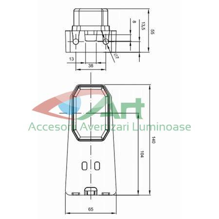 Lampa gabarit bec alba FT-001 B1 Fristom [4]