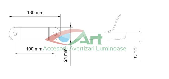 Lampa gabarit cu 18 LED 12V-24V Galbena [2]
