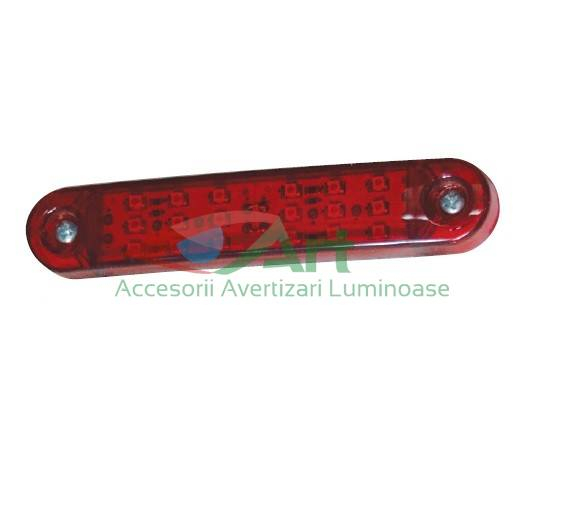 Lampa gabarit cu 18 LED 12V-24V Rosu [9]
