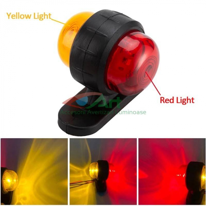 Lampa gabarit cu brat mic LED galben-rosu 12v/24v YP-141z/c [8]
