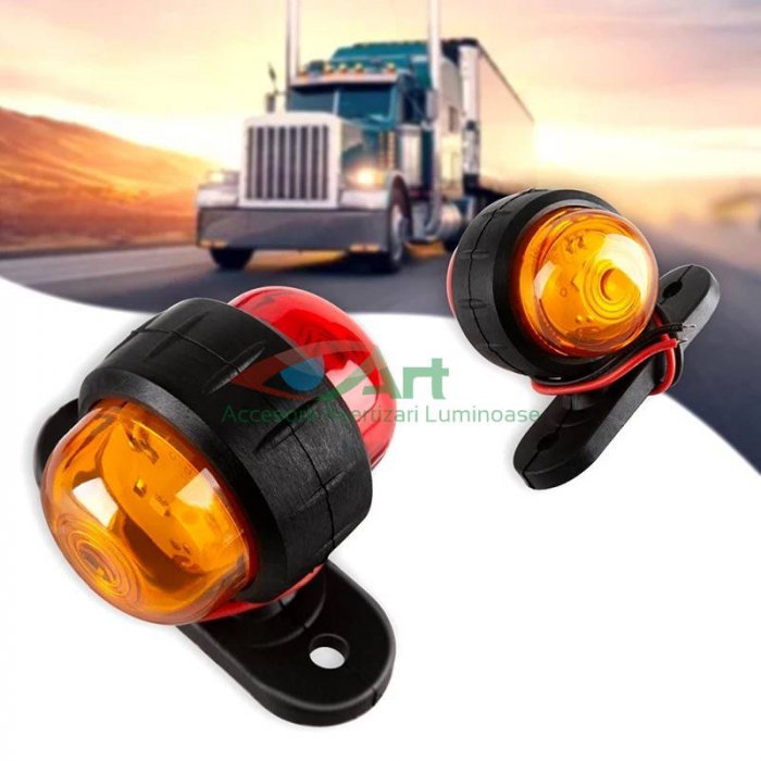Lampa gabarit cu brat mic LED galben-rosu 12v/24v YP-141z/c [3]