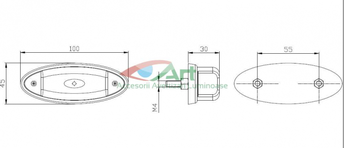 Lampa gabarit FT-011C (tipG02) bec rosie [2]