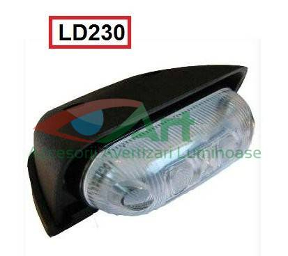 Lampa gabarit LD230 3 led alb cabina [3]