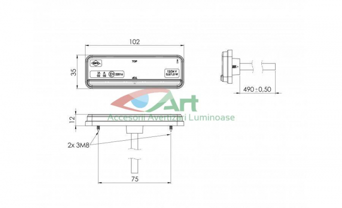 Lampa gabarit LED NEON Stripe Galbena LD2435 Horpol [6]