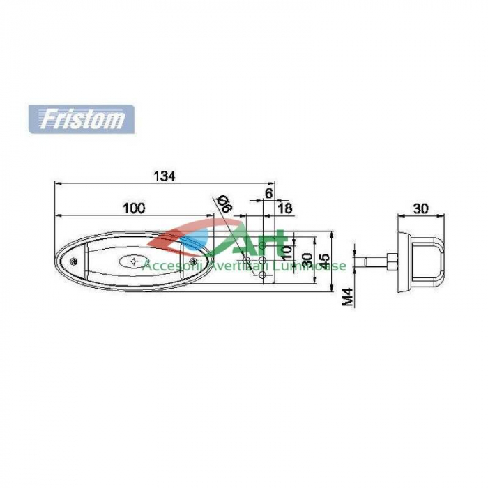 Lampa gabarit ovala -alb- FT-010 Fristom [5]