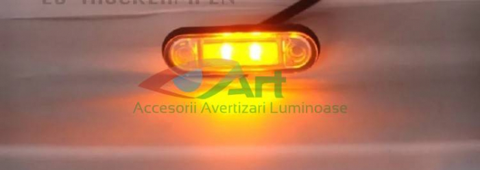 Lampa gabarit ovala cu LED -FT-015 Fristom Galbena bull-bar [9]