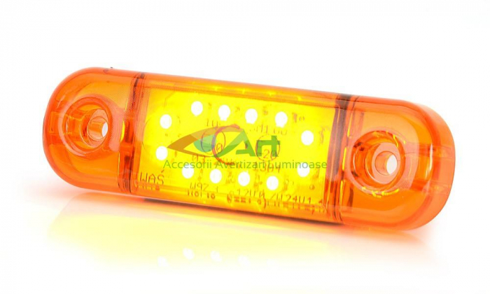 Lampa gabarit ovala Slim cu 12 LED -Galben W97.3 714 [15]